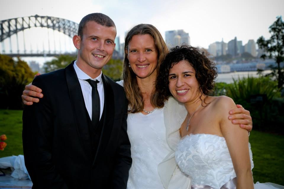 wedding pic of me with louie and paula